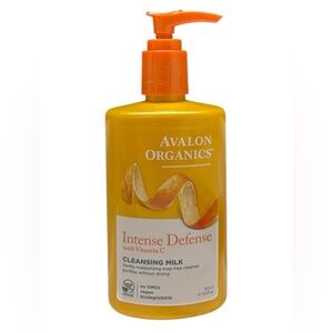 Avalon Organics Intense Defense Cleansing MILK Vitamin C Non GMO Vegan 8.5oz